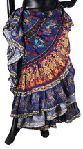 25Yard Tribal Gypsy Durga ATS Skirt~Beautiful Blues - £80.41 GBP