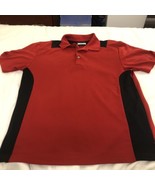 PGA Tour Airflux Men&#39;s Short Sleeve Red Golf Polo Shirt Black Side Size ... - £7.08 GBP