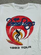 Retro The Beach Boys 1983 Reprint TShirt LARGE Rock White - £15.38 GBP