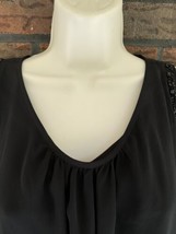 Black Beaded Dress Size 4 Sleeveless Flattering Fit Lined Evening Cocktail Party - £6.83 GBP