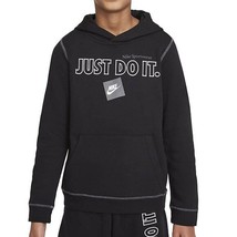 Nike Boys’ Sportswear JDI Pullover Hoodie – Black/Iron Grey, Medium - $29.70