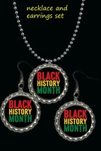 black history month earring and necklace set great gift  must have  earrings - £7.08 GBP
