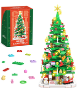 Christmas Building Blocks Toy - Christmas Tree Building Set, 1102 Pieces... - $19.79