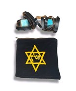 Vintage Tefillin &amp; Bag Set Jewish Judaica Prayer Vintage Jerusalem Head ... - £159.01 GBP