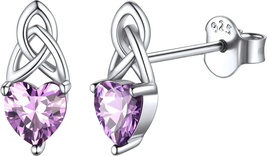 Mother&#39;s Day Gifts for Mom, Brilliant Heart Cut Birthstone 5MM 925 Sterling Silv - £22.98 GBP