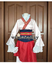  Mulan Cosplay Costume Girls Women Halloween Cosplay dress Party Outfit - £83.75 GBP