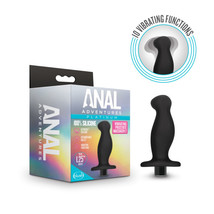 Anal Adventures Platinum Silicone Vibrating Prostate Massager 02 Black - $599.73 MXN