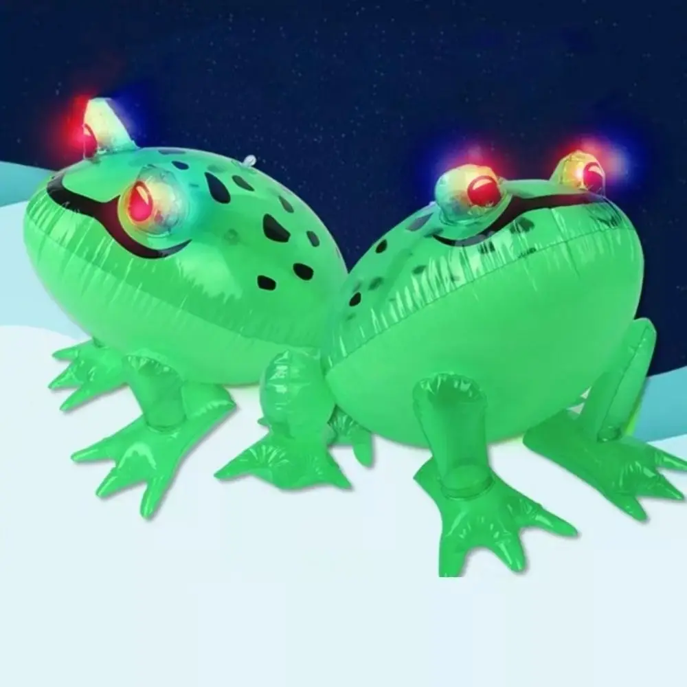 Blow Up Animal Green Frog Balloon With Flashing Light Animal Inflatable Toy - £9.66 GBP+