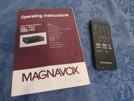  Magnavox Model VR9912 VHS HQ VCR Owners Operating Manual And Remote  - $19.81