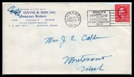 1914 US Cover - Davis &amp; Son Insurance, Seattle, Washington to Montesano, WA R5 - £2.36 GBP