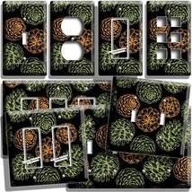 Pine Cones Pattern Light Switch Outlet Wall Plates Cozy Country Home Room Decor - £8.89 GBP+