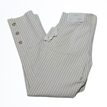 Christopher &amp; Banks Beige and Cream Vertical Stripe Pull On Ankle Pant NWT - $28.00