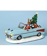 Roman 11.75&quot; Vibrantly Colored Reindeer in Vintage Car Lighted and Music... - $78.88