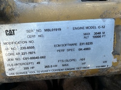 Caterpillar MBL CAT C12 355HP Diesel Engine Wiring Harness OEM Item image 6