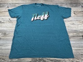 Neff T-Shirt Men&#39;s Size 3XL Blue Crewneck Short Sleeve Logo - $9.90