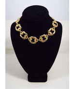 Unbranded Vintage Gold Tone Couture Graduating Chain Link 15&quot; Choker Nec... - £59.06 GBP