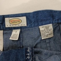 Talbots Petites Women's Blue Cotton Front Zipper Denim Skirt Pockets Size 8 image 3