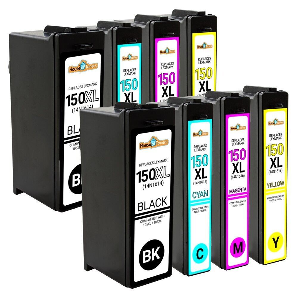 8Pk #150 Xl Ink Cartridges For Lexmark S315 S415 S515 Printers - $43.99