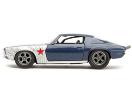 1973 Chevrolet Camaro Dark Blue Metallic w Gray Stripes Winter Soldier D... - $21.49