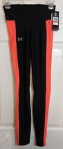 Under Armour Women&#39;s Heat Gear Compression Leggings BLK/Orange XS - $37.39