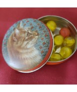 Lot 1 Cat Tin Filled With 12 Marbles - £7.81 GBP