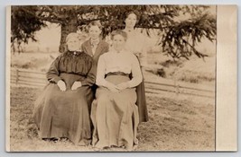 RPPC Large Granny Mom And The Grandkids Edwardian Family Photo Postcard R25 - £6.72 GBP