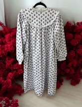 Lanz of Salzburg Size Petite Med Flannel Gown Nightgown Floral See Descr... - $36.59 CAD