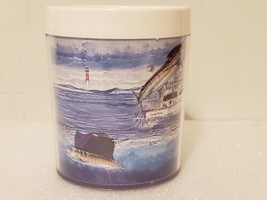 Guy Harvey “Royal” SwordFish Insulated Plastic Coffee/Tea Mug Made In USA - $14.95