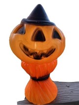 Vtg 1969 Empire Halloween Blow Mold Lighted Pumpkin 14&quot; without light - £26.11 GBP