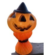 Vtg 1969 Empire Halloween Blow Mold Lighted Pumpkin 14&quot; without light - £25.69 GBP