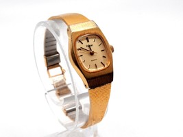 Vintage Pulsar Watch Women 17mm New Battery Gold Tone Y481-6920 - £16.39 GBP