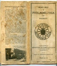 1927 Keystone Automobile Club Road Map of Philadelphia and Vicinity - £45.89 GBP
