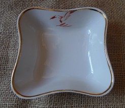 Vintage USSR Soviet Latvia Porcelain Bowl Candy dish Bird Sea gull mark RPR Riga - £7.96 GBP