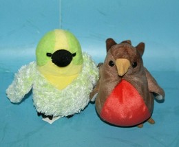 Webkinz BUDGIE HS515 TY Early ROBIN Soft Toy Plush Stuffed Animals Lot 2... - $12.60