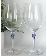 Mikasa Chablis Set 2 Red Wine Glasses Purple Grapes 9&quot; Stemmed Cabernet ... - $53.91 CAD