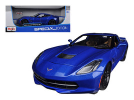 2014 Chevrolet Corvette Stingray C7 Z51 Blue Metallic 1/18 Diecast Model... - $65.99