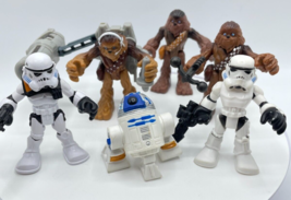 Star Wars Galactic Heroes Jedi Force Action Figure Lot Stormtrooper Chewbacca - £11.38 GBP