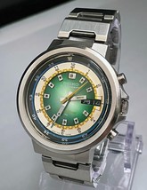 Rare Seiko 7015-7020 5 Sports Speed-Timer &#39;Hulk&#39; Automatic Chronograph O... - $825.00