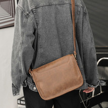 Messenger Bag Vintage Leather Satchel Briefcase Crossbody Waist Handbag Backpack - £25.57 GBP