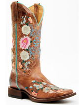 Macie Bean Women&#39;s Rose Garden Broad Square Toe Western Boots - £175.81 GBP