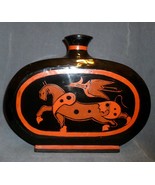 Chinese  Bian Hu Shape Lacquer with Wild Boar, Horse, Flying Crane Repro... - £102.90 GBP