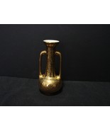 Pearl China Co. Hand Decorated 22 kt GOLD Double Handle Vase, Etched Flo... - £9.58 GBP