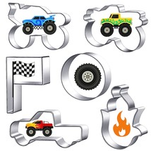 6 Pieces Truck Cookie Cutters Truck Party Favors Vintage Cookie Cutter T... - £18.87 GBP