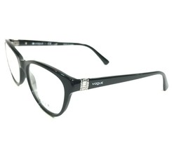 Vogue VO 2938B W44 Eyeglasses Frames Black Rhinestones Cat Eye 54-18-140 - $41.89