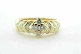 1.5Ct Round Cut Lab-Created Diamond Women Engagement Ring 14k Yellow Gold Plated - £133.16 GBP