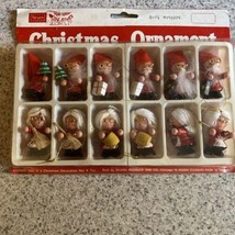 Vintage Sears Trim Shop 12 Ornaments Santa Claus Gnome Mrs. Claus - $12.34