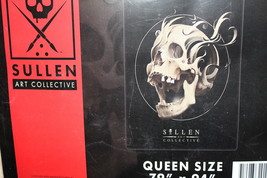 Sullen Bone Filigree Tattoo Skull David Garcia Queen Size Blanket - £54.45 GBP