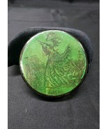 Antique 19th C. Paper Mache Snuff Box Victorian Woman 1800s Tobacco  - $65.23