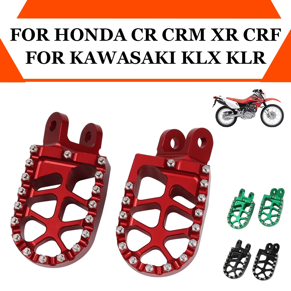 Footpegs Foot Pegs Pedal Footrests For Honda CR 80 85 R CRM 250 XR 400 R CRF 230 - £22.41 GBP+