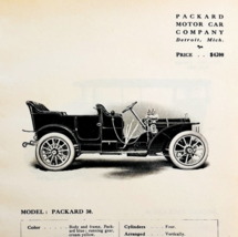 1908 Packard Motor Car Company Model 30 Print Catalog Advertisement F14E - $560.63 MXN